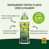 Black Friday - Reduceri Ingrasamant organic lichid pentru plante verzi si palmieri COMPO, ingrediente 100% naturale, 500 ml Promotie