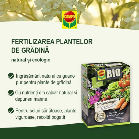 Ingrasamant Organic Natural cu Guano, 1 kg, COMPO - VERDENA - 1 kg