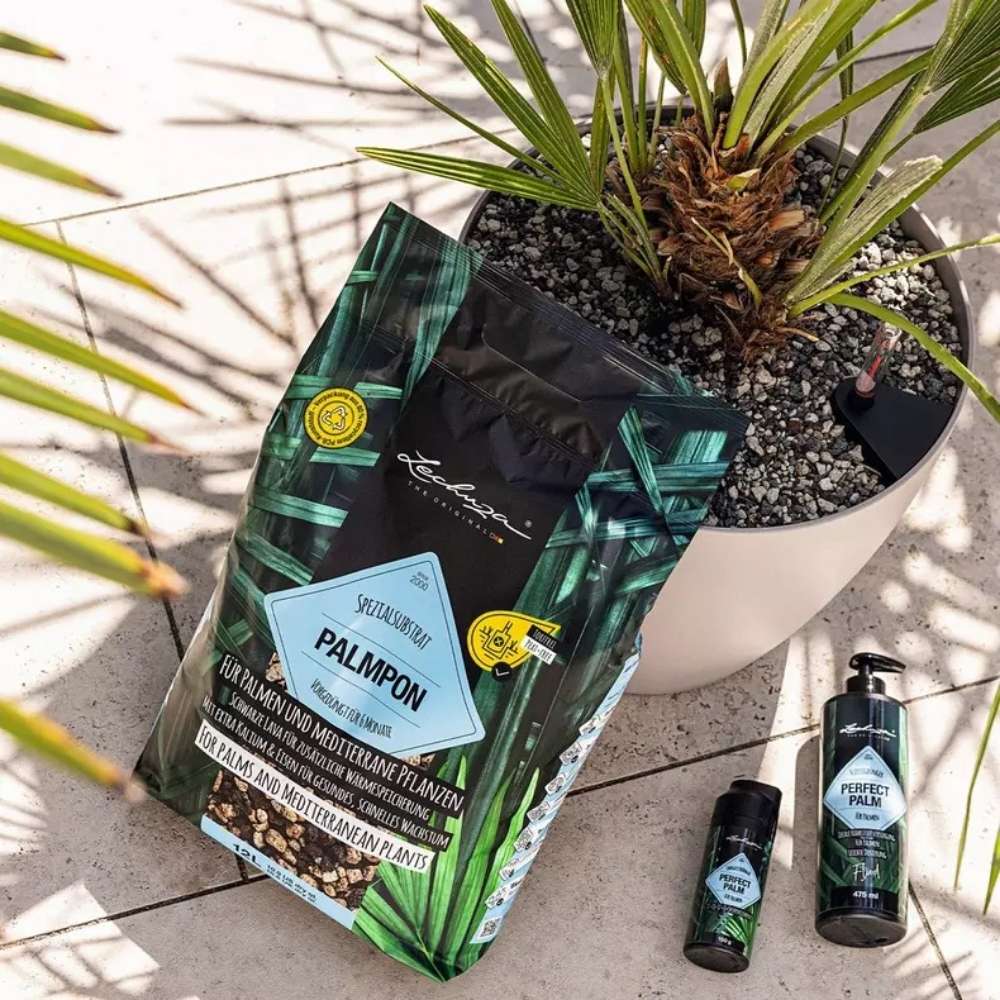 Substrat Mineral LECHUZA Palmpon 25 l, pentru palmieri si plante mediteraneene, 100% fara turba, cu ingrediente naturale