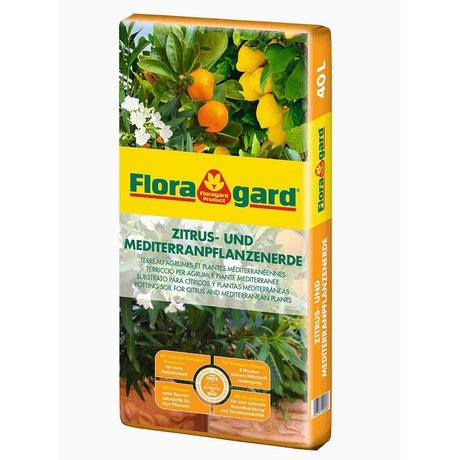 Pamant pentru Plante Citrice si Mediteraneene, 40 l, cu Ingrsamant Premium Imbogatit cu Fier, Floragard - VERDENA-10 l