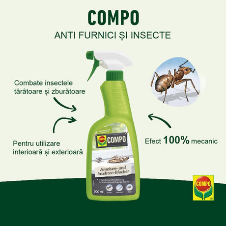 Spray de Combatere a Furnicilor si a Insectelor, 500 ml, COMPO - VERDENA - 500 ml