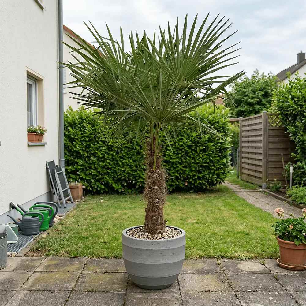 Palmier Morisca Trachycarpus Fortunei, 80 cm, rezistent la ger, frunzis exotic, crestere moderata